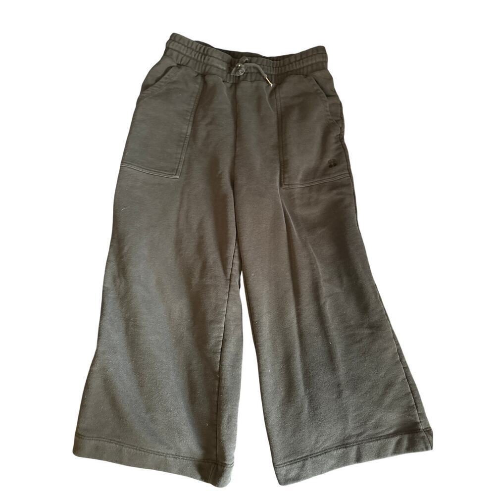 SWEATY BETTY WIDE LEG BLACK PANTS size LARGE